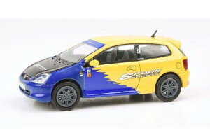 pSf 1/64 z_ VrbN ^Cv R EP3 [VO 2001 CG[/u[PARAGON-MODELS 1/64 HONDA CIVIC TYPE R EP3 RACING 2001 YELLOW/BLUE