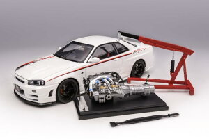 [^[wbNX 1/18 Y XJCC GT-R R34 jX JX^}CY zCgp[ fBXvCGW+GWN[t 399Motorhelix 1:18 Nissan Skyline GT-R R34 Nismo CUSTOMIZED white 