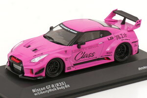 \h 1/43 Y GT-R/R35 oeB[EH[N {fBLbg sN/ubNSolido 1:43 Nissan GT-R/R35 Liberty Walk Body Kit pink/black