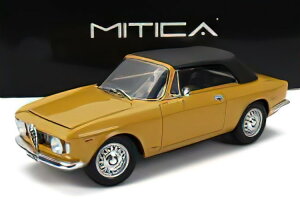 ~eBJ 1/18 At@I WA 1600 GTC JuI N[Y 1964 CeA ubN/Wb I[J[CG[MITICA 1:18 ALFA ROMEO GIULIA 1600 GTC CABRIOLET CLOSED 1964 INTERIOR BLACK/GIALLO OCHRE YELLO