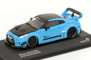 \h 1/43 Y GT-R R35 oeB[EH[N {fBLbg 2019 u[ ubNSolido 1:43 Nissan GT-R R35 Liberty Walk Body Kit 2019 blue black