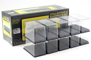 gv9 1/64 V[P[X VOfBXvCP[X ubNx[X 10Zbg 11.9 × 6.4 × 6.9cmTriple 9 1:64 Show Case Single Display Case Transparent Box SET 10 pcs Black Base