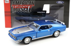 オートワールド 1/18 1971 フォード マスタング マッハ1 MCACN コードQ ミディアムブルー 開閉Auto World 1:18 1971 Ford Mustang Mach 1 MCACN Code Q Med Blue