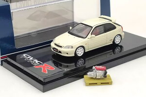 zr[Wp 1/64 z_ VrbN ^Cv R EK9 `sIVbvzCg GWtHOBBY JAPAN 1:64 Honda Civic Type R EK9 Championship White with engine