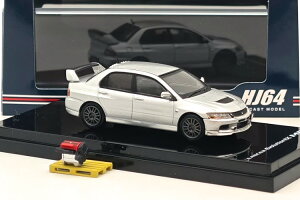 �z�r�[�W���p�� 1/64 �O�H �����T�[ GSR �G�{�����[�V���� 9 MR �N�[���V���o�[���^���b�N �G���W���t��HOBBY JAPAN 1:64 Mitsubishi Lancer GSR EVOLUTION 9 MR Cool Silver Metallic with Engine