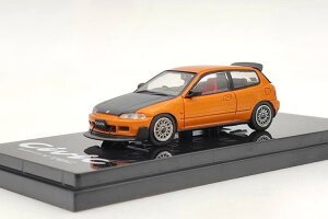 �z�r�[�W���p�� 1/64 �z���_ �V�r�b�N EG6 JDM �X�^�C�� ���b�V���z�C�[�� �I�����W���^���b�NHOBBY JAPAN 1:64 HONDA Civic EG6 JDM STYLE MESH WHEEL Orange metallic