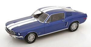 KK-XP[ 1/18 tH[h }X^O GT t@XgobN 1968 u[^bN zCgKK-Scale 1:18 Ford Mustang GT Fastback 1968 bluemetallic white