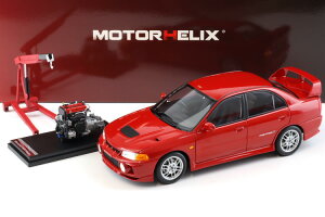 [^[wbNX 1/18 OH T[ G{[V 4 p}bh 1999 GWt JMotorhelix 1:18 Mitsubishi Lancer EVO 4 IV Palma red 1999 with engine