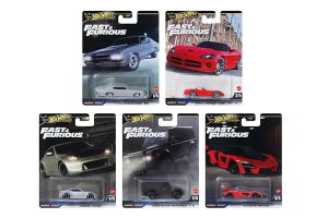 �z�b�g�E�B�[�� 1/64 2024 ���C���h �X�s�[�h J�P�[�X 5��Z�b�gHot Wheels 1:64 2024 Fast & Furious J Case Set of 5 Cars