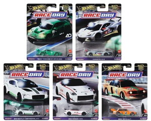 �z�b�g�E�B�[�� 1/64 �v���~�A�� 2024 �J�[�J���`���[ D�P�[�X ���[�X�f�C 5��Z�b�gHot Wheels 1:64 Premium 2024 Car Culture D Case Race Day Set of 5
