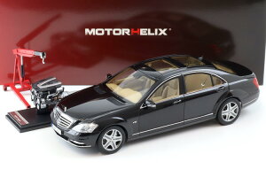 ���[�^�[�w���b�N�X 1/18 �����Z�f�X �x���c S�N���X S600L W221 �����W�� �I�u�V�f�B�A���u���b�N �G���W���t�� �J��Motorhelix 1:18 Mercedes S-Class S600L W221 Limousine Obsidian black
