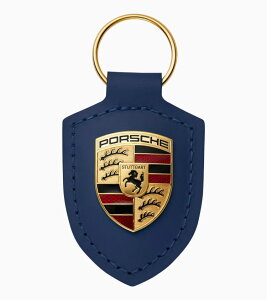 �|���V�F���� �|���V�F �N���X�g�L�[�����O �u���[ �L�[�z���_�[Porsche keyring crest blue