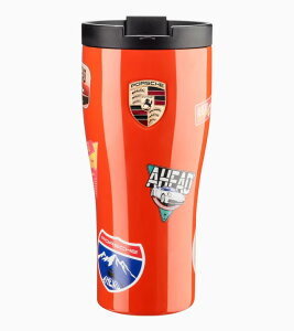 |VF T[X}O |VF AHEAD NXg fM}O IWThermos Mug Porsche AHEAD Crest Isothermal Orange