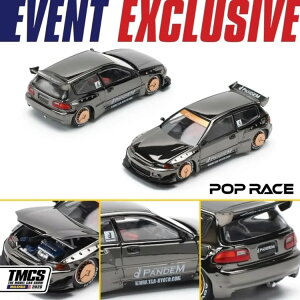 �|�b�v���[�X 1/64 �p���f�� �V�r�b�N �N���[���u���b�N TMCS2025 ������Pop Race 1:64 PANDEM CIVIC Pandem Civic Chrome Black TMCS2025 Venue
