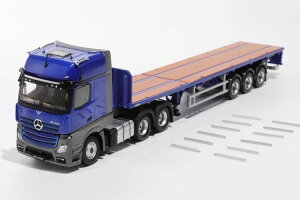 �Q�C���R�[�v�v���_�N�c 1/64 �����Z�f�X �x���c �A�N�g���X �M�K�X�y�[�X 6×2 �Z�~�g���N�^�[ & �X�P�[���u���g���[���[ ���n���h�� �u���[Gain-Benz Products 1:64 Mercedes Benz ACTROS Gigaspace 6x2 Semi-Trac
