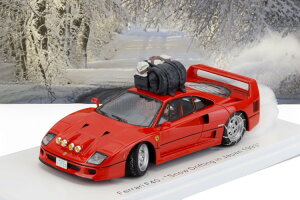 KESS 1/43 �t�F���[�� F40 �X�m�[�h���t�e�B���O �C�� �W���p�� �p�C���b�g �h���C�o�[�t 1993 ���b�hKESS MODEL 1:43 FERRARI F40 SNOW DRIFTING IN JAPAN WITH PILOT DRIVER 1993 RED