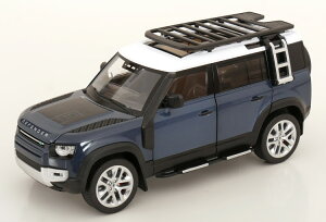 Alloy Ca 1/18 h[o[ fBtF_[ 110 u[^bNzCg TEh Cg@\t JAlloy Car 1:18 Land Rover Defender 110 bluemetallic white with sound and light function