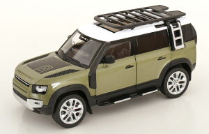 Alloy Ca 1/18 h[o[ fBtF_[ 110 CgO[^bNzCg TEh Cg@\t JAlloy Car 1:18 Land Rover Defender 110 lightgreen metallic white with sound and light function