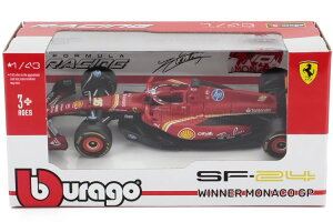 �u���[�S 1/43 �t�F���[�� �t�H�[�~����1 SF-24 �X�N�[�f���A �t�F���[�� #16 �D�� ���i�R �O�����v�� 2024 �V������ ���N���[��Bburago 1:43 FERRARI F1 SF-24 TEAM SCUDERIA FERRARI N16 WINNER MONACO GP 2024 CHARLES LECLE