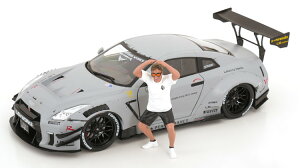 \h 1/18 Y GT-R R35 LBWK {fBLbg 2.0   tBMAt 2024 }bgO[ JSolido 1:18 Nissan GT-R (R35) LBWK Body Kit 2 0 with Kato San figurine 2024 matt grey