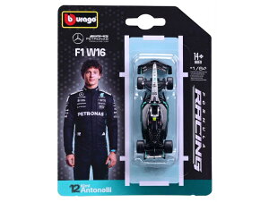 �u���[�S 1/64 �����Z�f�X AMG F1 W16 #12 �t�H�[�~����1 2025 �A���h���A �L�~ �A���g�l�b��Bburago 1:64 Mercedes-AMG F1 W16 N12 Formula 1 2025 Andrea Kimi Antonelli