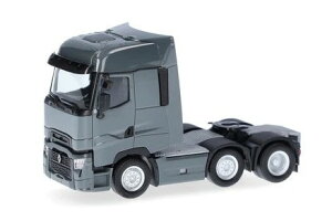 �w���p 1/87 ���m�[ T �t�F�C�X���t�g 6×2 3�� �g���N�^�[���j�b�g �_�[�N �O���[Herpa 1:87 Renault T Facelift 6x2 3-axle tractor unit dark grey