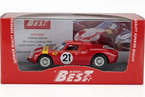 xXgf 1/43 tF[ 250LM 3.3L V12 N[y #21 ]_[ uOOvD 1965 VA rALBEST-MODEL 1:43 FERRARI 250LM 3.3L V12 COUPE N21 WINNER ZOLDER LIMBURG GP 1965 LUCIEN BIANCHI