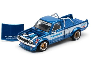 �|�b�v���[�X 1/64 �p���f�� �_�b�g�T�� 620 �s�b�N�A�b�v �u���[Pop Race 1:64 Pandem Datsun 620 Pickup Blue