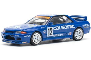 |bv[X 1/64 Y GT-R R32 JTC #15 1990 u[Pop Race 1:64 Nissan GTR R32 JTC N15 1990 Blue