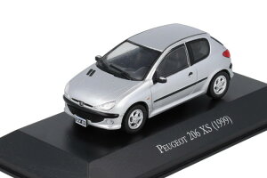 SALVAT 1/43 �v�W���[ 206 XS 1999 3�h�A �u���X�^�\ �O���[���^���b�NSALVAT 1:43 PEUGEOT 206 XS 1999 3 Portes Blister Grey Metallic