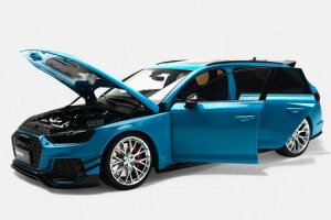 L[NX 1/18 AEfB RS4 Aog B9 _[EB v Cgu[^bN JKILO WORKS 1:18 AUDI A4 RS4 DARWIN PRO (B9) AVANT SW STATION WAGON 2020 BLUE METALLIC