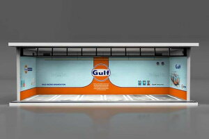 MOREART 1/64 ANZT[Y WI} Kt K[W p[PbW p[LO ԗʔ  30.0cm  13.3cm  10.0cm  8.5cmMOREART 1:64 ACCESSORIES DIORAMA GULF GARAGE PARCHEGGIO PARKING CAR NOT INCLUDED