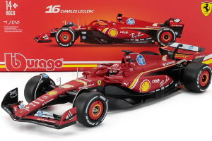 �u���[�S 1/24 �t�F���[�� �t�H�[�~����1 SF-24 �`�[�� �X�N�[�f���A �t�F���[�� #16 �E�B�i�[ ���i�R �O�����v�� 2024 �V������ ���N���[�� �p�C���b�g�t�� �V���[�P�[�X�t��Bburago 1:24 FERRARI F1 SF-2