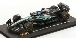 �u���[�S 1/43 �����Z�f�X AMG W16 2025 ���b�Z�� �h���C�o�[�t�B�M���ABburago 1:43 Mercedes AMG W16 2025 Russell with driver figurine and ShowCase