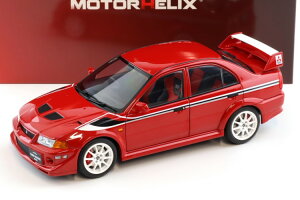 ���[�^�[�w���b�N�X 1/18 �O�H �����T�[ �G�{�����[�V���� EVO 6 6.5 ���b�h �ԑ̖͗l�t�� �J��Motorhelix 1:18 Mitsubishi Lancer Evolution EVO VI 6 (6.5) Red (with body pattern)