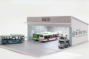 ASPEDA 1/64 ����ԑ̍H�� �t�@�X�g�W�I���} ��^�o�X ��^�Ԑ����H��ASPEDA 1:64 Sukekawa Body Industry Fast Diorama Large Bus Heavy Vehicle Maintenance Factory