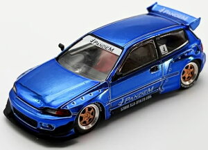 �|�b�v���[�X 1/64 �p���f�� �V�r�b�N EG6 �u���[ �N���[��Pop Race 1:64 Pandem Civic EG6 Blue Chrome