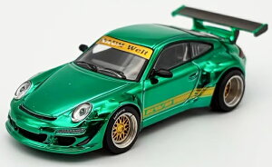 �|�b�v���[�X 1/64 �|���V�F 997 RWB �N���[�� �O���[�� �����I�[�g�T����Pop Race 1:64 Porsche 997 RWB Chrome Green Tokyo Auto Salon