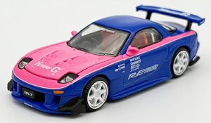 �|�b�v���[�X 1/64 �}�c�_ RX-7 RE�J�{ �u���[ �s���NPop Race 1:64 Mazda RX7 RE-Amemiya Blue Pink