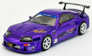 �|�b�v���[�X 1/64 �g�b�v�V�[�N���b�g �g���^ GT300 �X�[�v�� �N���[�� �p�[�v�� �����I�[�g�T����Pop Race 1:64 Top Secret Toyota GT300 Supra Chrome Purple Tokyo Auto Salon