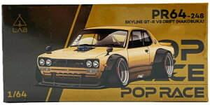 �|�b�v���[�X 1/64 ���Y GT-R V8 �h���t�g �n�R�X�J �S�[���h LAB����Pop Race 1:64 Nissan GTR V8 Drift Hakosuka Gold LAB Exclusive