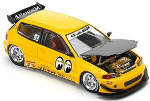 �|�b�v���[�X 1/64 �z���_ �p���f�� �V�r�b�N EG6 ���[���A�C�Y �G�j�O�}�����Pop Race 1:64 Honda Pandem Civic EG6 Mooneyes Enigma Exclusive Edition