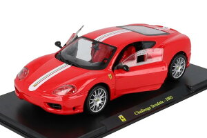 �u���[�S 1/24 �t�F���[�� F360���f�i �`�������W �X�g���_�[�� 2003 ���b�h �X�g���C�v �J��Bburago 1:24 FERRARI F360 Modena Challenge Stradale 2003 Red stripe