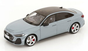 Paudi 1/18 �A�E�f�B A5L 2025 �O���[ ���C�g�u���[ ���^���b�N �J��Paudi 1:18 Audi A5L 2025 grey lightblue metallic