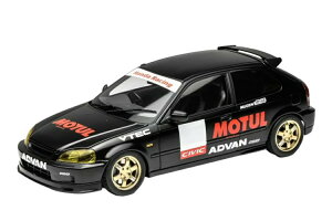 ���[�^�[�w���b�N�X 1/18 �z���_ �V�r�b�N �^�C�vR EK9 �}�b�g�u���b�N 399�����MOTORHELIX 1:18 Honda CIVIC Type R EK9 Matt Black Limited 399 PCS