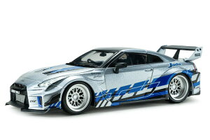 �\���h 1/43 ���Y �X�J�C���C�� GT-R R34 ���o�e�B�[�E�H�[�N �{�f�B�L�b�g 2020 �V���o�[ �u���[Solido 1:43 Nissan Skyline GT-R (R34) Liberty Walk Body Kit 2020 silver blue