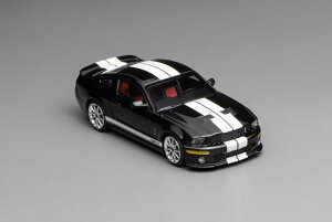 ���[�^�[�w���b�N�X 1/64 �t�H�[�h �}�X�^���O �V�F���r�[ GT500 2007 �u���b�N �z���C�g�X�g���C�vMotorhelix 1:64 Ford Mustang Shelby GT500 2007