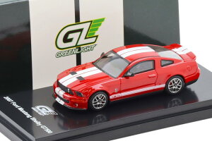 �O���[�����C�g X ���[�^�[�w���b�N�X 1/64 �t�H�[�h �}�X�^���O �V�F���r�[ GT500 2007 �g�[�`���b�h �z���C�gGreenlight X Motorhelix 1:64 Ford Mustang Shelby GT500 2007 Torch Red White