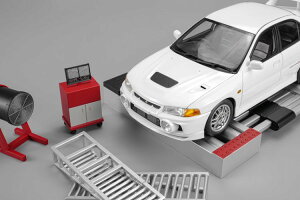 ���[�^�[�w���b�N�X 1/18 �O�H �����T�[ �G�{4 GSR �_�C�m�tMotorhelix 1:18 Mitsubishi Lancer Evo IV GSR with Dyno