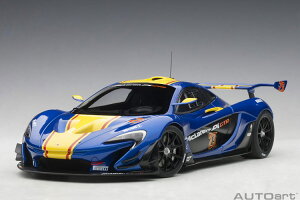 �I�[�g�A�[�g 1/18 �}�N���[���� P1 GTR �u���[���^���b�N �C�G���[�X�g���C�v #23 �J��AUTOart 1:18 McLaren P1 GTR Blue Metallic Yellow stripes #23